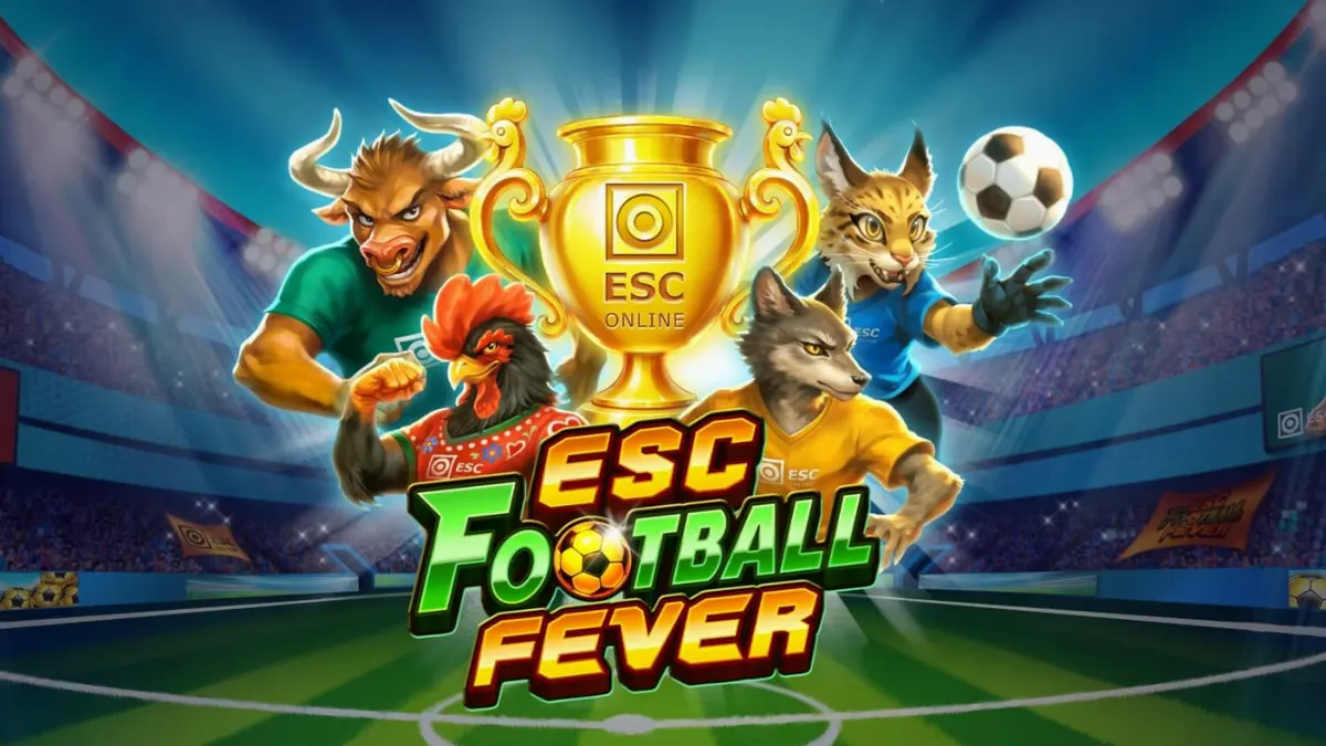 ESC Football Fever স্লট গেমের স্টেডিয়াম থিম এবং গ্রাফিক্স